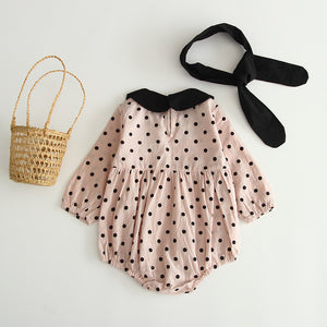 Baby autumn polka dot jumpsuit