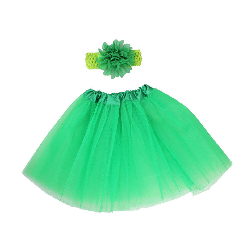 Prom party mesh princess dress hair band dance performance tutu