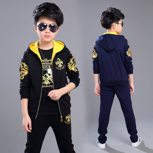 Cuhk Children's Sports Sweatshirt Three-Piece Boy Clothes