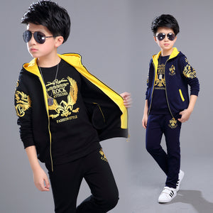 Cuhk Children's Sports Sweatshirt Three-Piece Boy Clothes