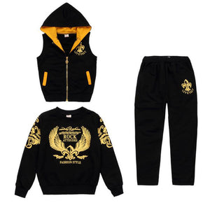 Cuhk Children's Sports Sweatshirt Three-Piece Boy Clothes