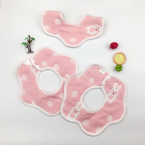 Baby Gauze Petals Rotatable Baby Bib