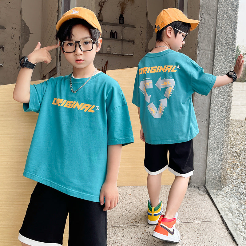 Summer Big Boy Handsome Tops, Children's Summer Clothes, Thin Style, Western Style