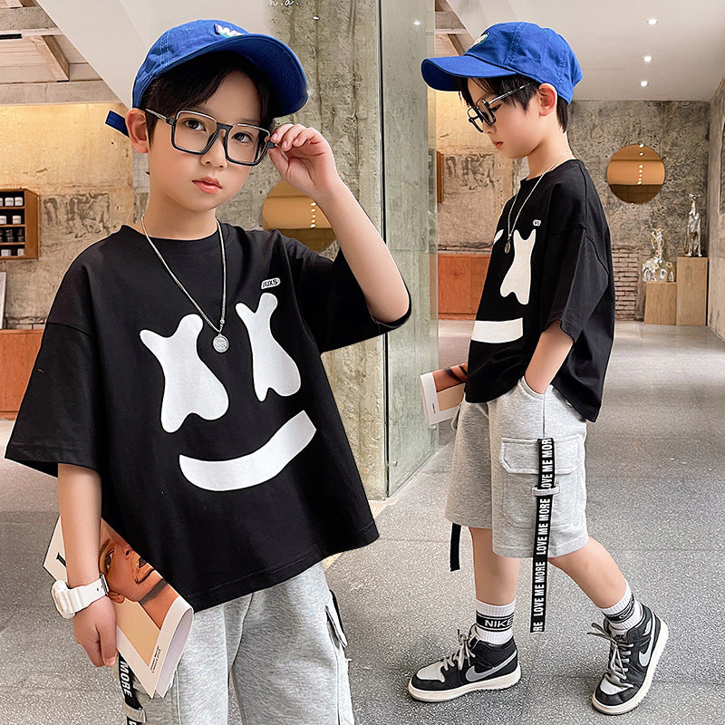 Summer Big Boy Handsome Tops, Children's Summer Clothes, Thin Style, Western Style