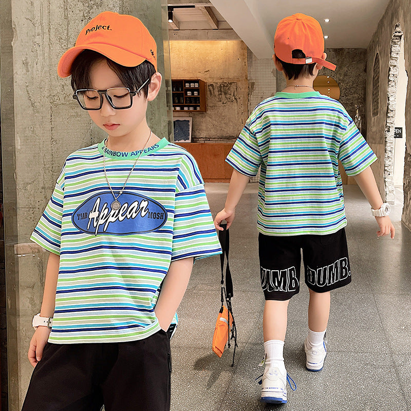 Summer Big Boy Handsome Tops, Children's Summer Clothes, Thin Style, Western Style