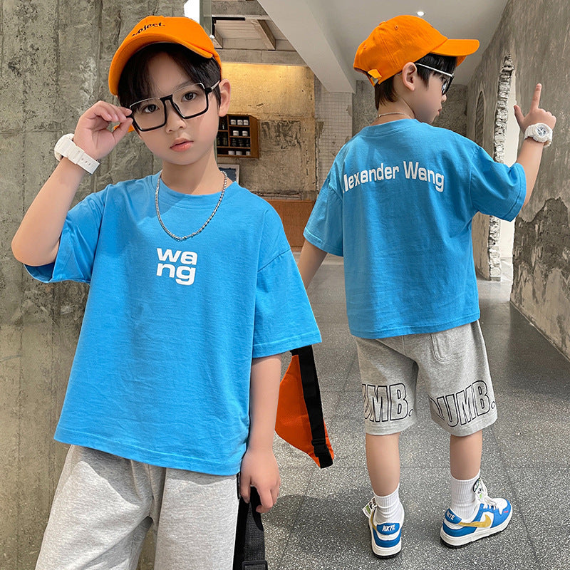 Summer Big Boy Handsome Tops, Children's Summer Clothes, Thin Style, Western Style