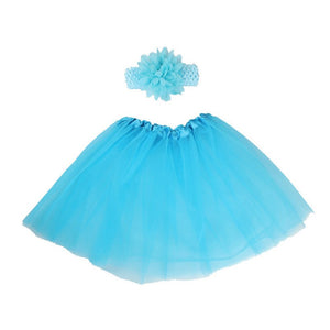 Prom party mesh princess dress hair band dance performance tutu