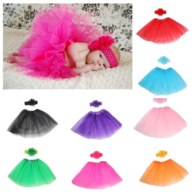 Prom party mesh princess dress hair band dance performance tutu