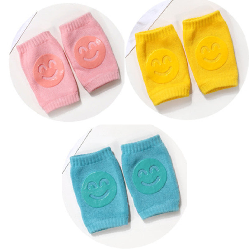 Kids Non Slip Crawling Elbow Infants Toddlers Baby Accessories Smile Knee Pads Protector Safety Kneepad Leg Warmer Girls Boys