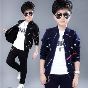 Two-piece Western Style Korean Handsome Boy Clothes