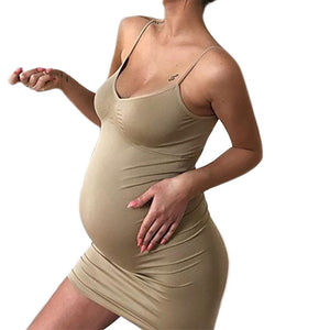 Maternity Clothes Sexy Solid Sleeveless Deep V