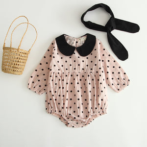 Baby autumn polka dot jumpsuit