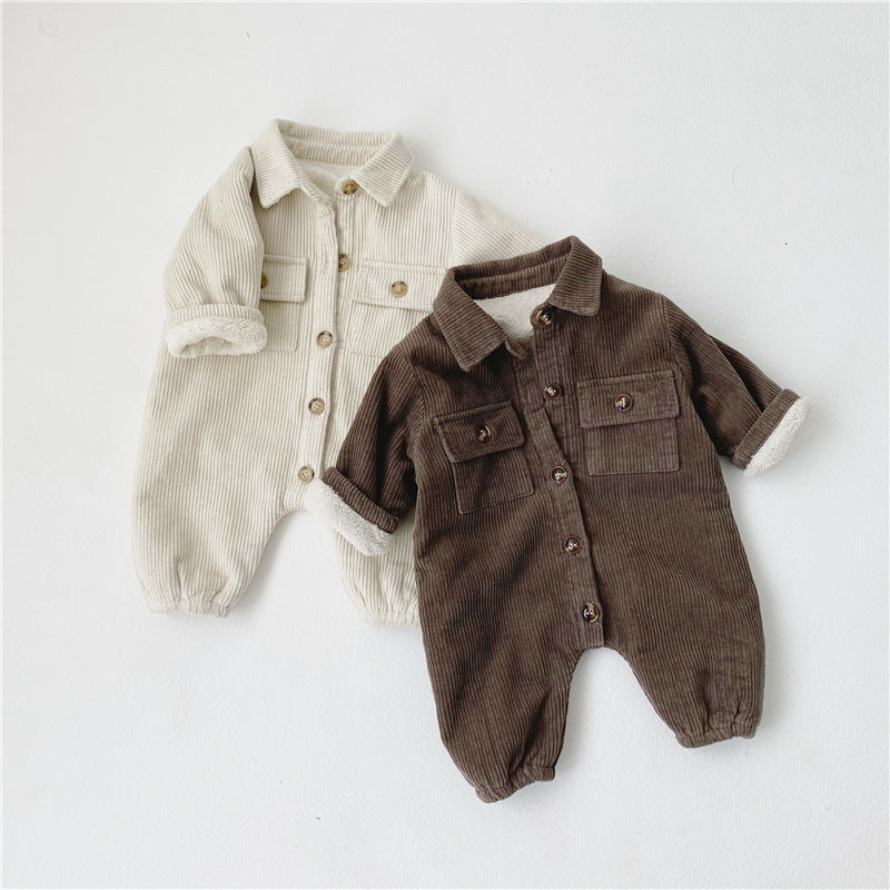 One-Piece Outing Clothes Baby Light Casual Romper Jacket