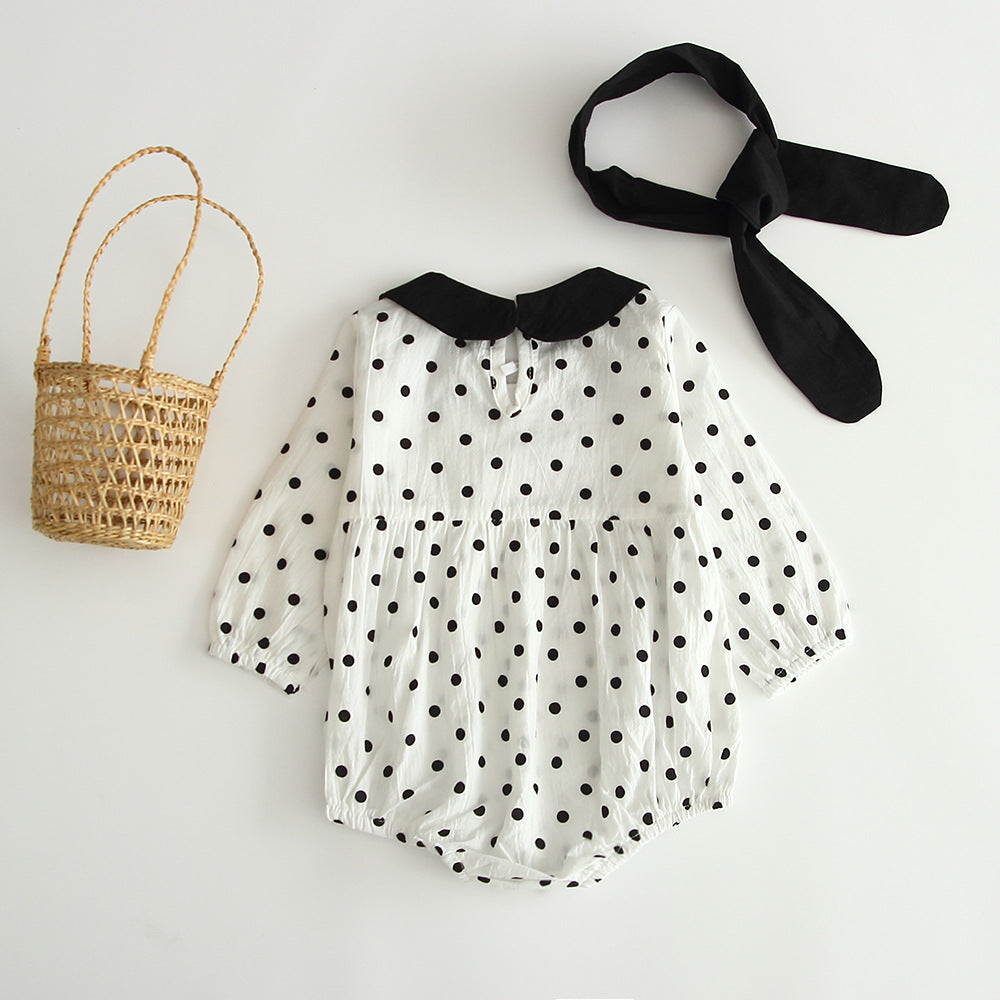 Baby autumn polka dot jumpsuit