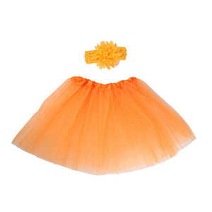 Prom party mesh princess dress hair band dance performance tutu