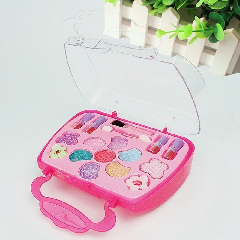 New Pretend Play Girls Cosmetics Kit Toys Makeup Set Preschool Kid Beauty Toy Environmental Safety Toy For Kids Makeup Toys