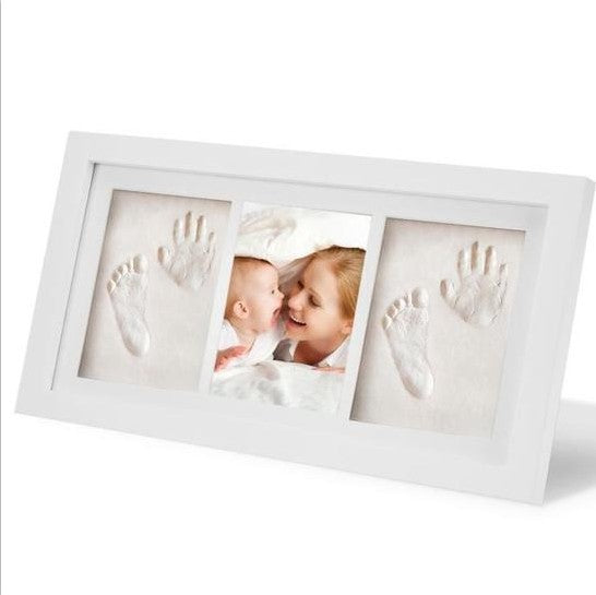 Wooden Photo Frame, Newborn Souvenir, Baby Hand And Foot Ink Pad