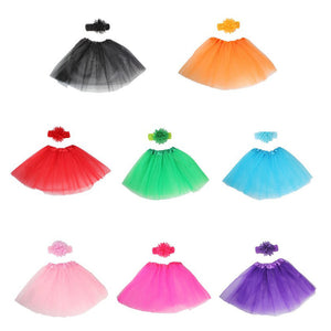 Prom party mesh princess dress hair band dance performance tutu