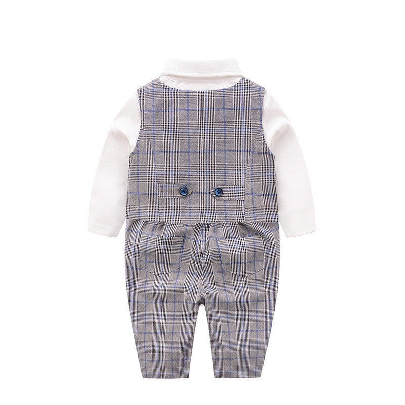 Boy's gentleman's dress one year old Jumpsuit