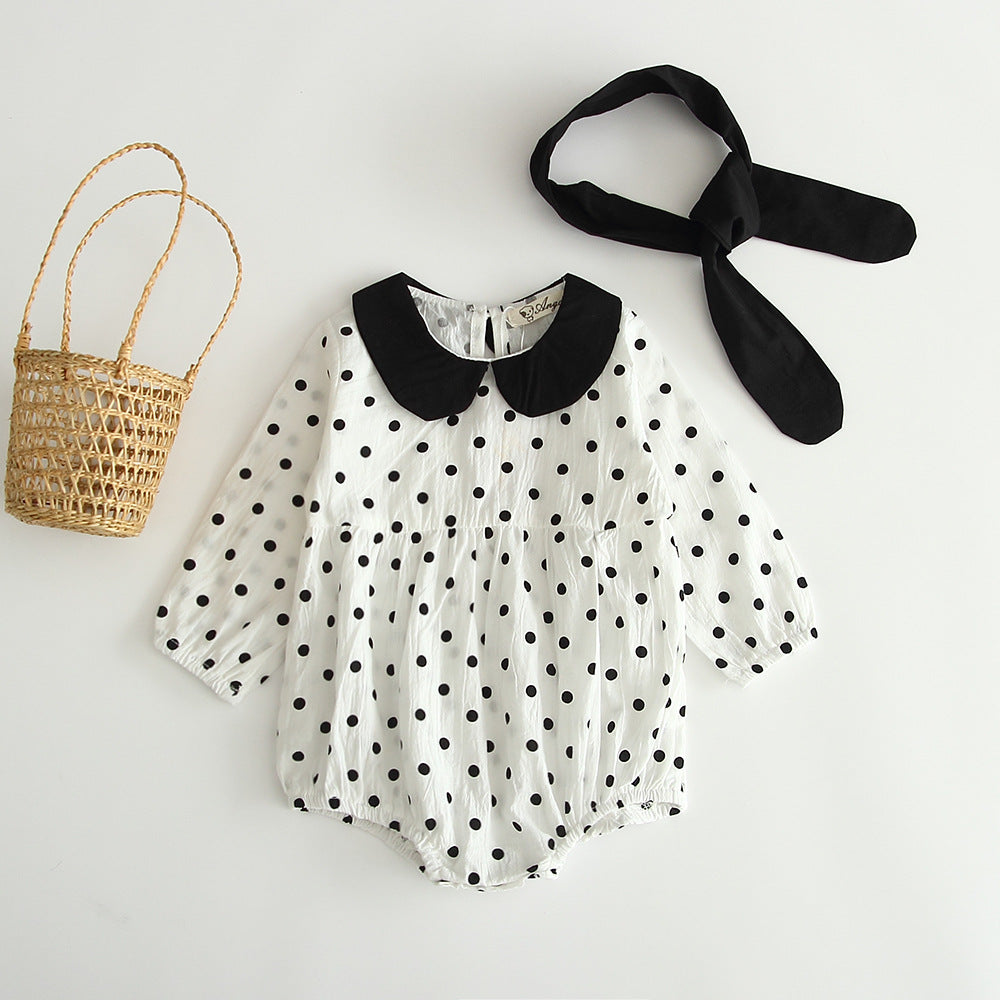 Baby autumn polka dot jumpsuit