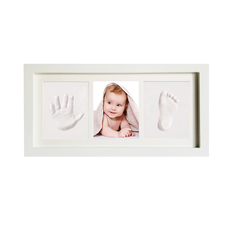 Wooden Photo Frame, Newborn Souvenir, Baby Hand And Foot Ink Pad